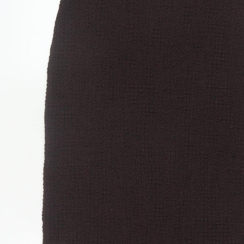 Marks and Spencer Women Brown UK 14 Stretch Knit Midi Pencil Skirt