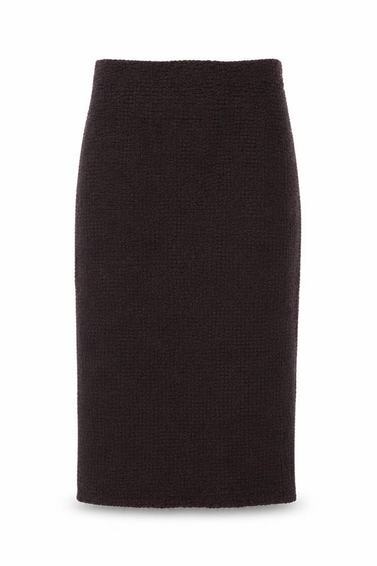 Marks and Spencer Women Brown UK 14 Stretch Knit Midi Pencil Skirt