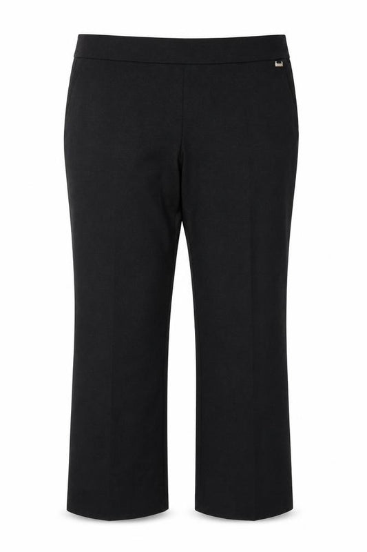 Front view of Anne Klein Women Black 2XL Bootcut Stretch Dress Trousers