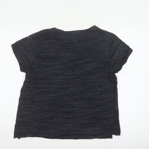 Barbour Women’s Black UK 14 Basic Gold Logo Jersey T-Shirt