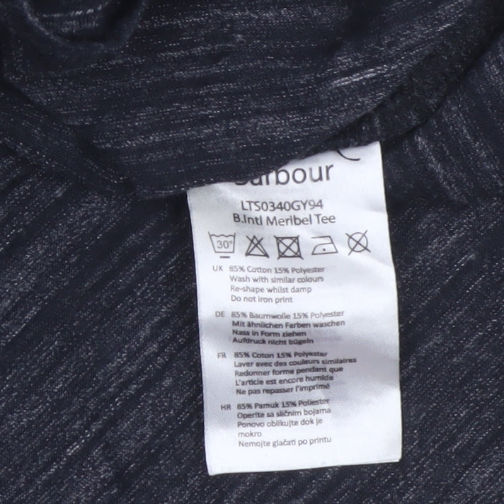 Barbour Women’s Black UK 14 Basic Gold Logo Jersey T-Shirt