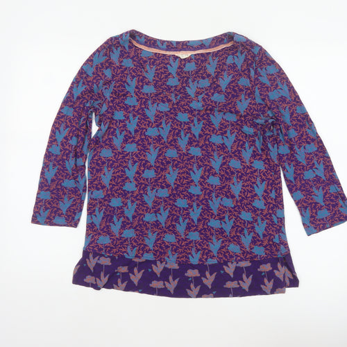 White Stuff Women’s Multicoloured Size 10 Floral Viscose Tunic Blouse