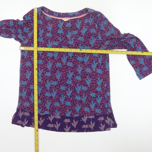 White Stuff Women’s Multicoloured Size 10 Floral Viscose Tunic Blouse