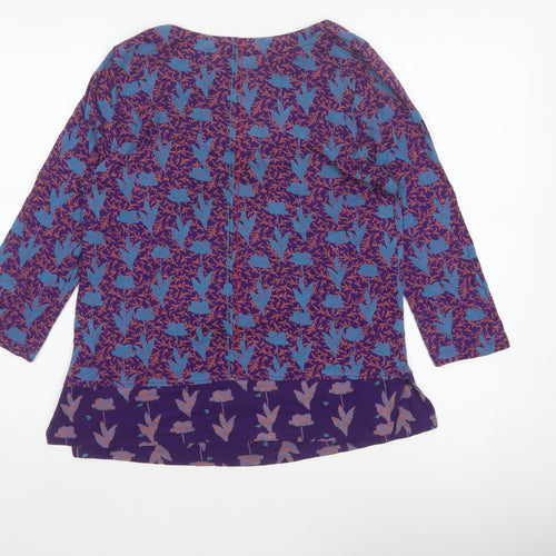 White Stuff Women’s Multicoloured Size 10 Floral Viscose Tunic Blouse