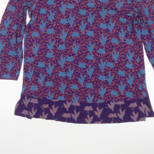 White Stuff Women’s Multicoloured Size 10 Floral Viscose Tunic Blouse