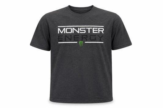 Monster Energy Men’s Grey Graphic Logo Crew Neck T-Shirt Size L