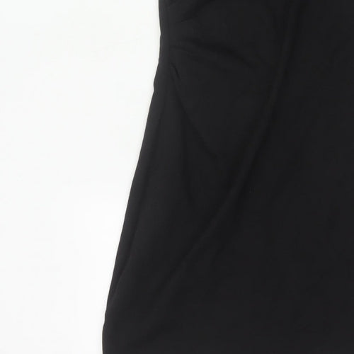 Mango Women Black S Sheath Knee Length Sleeveless Formal Dress