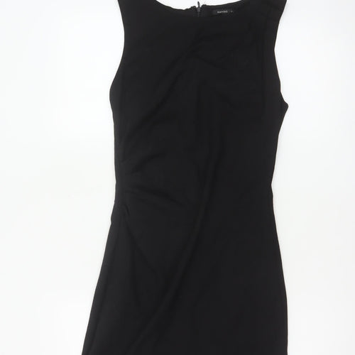 Mango Women Black S Sheath Knee Length Sleeveless Formal Dress