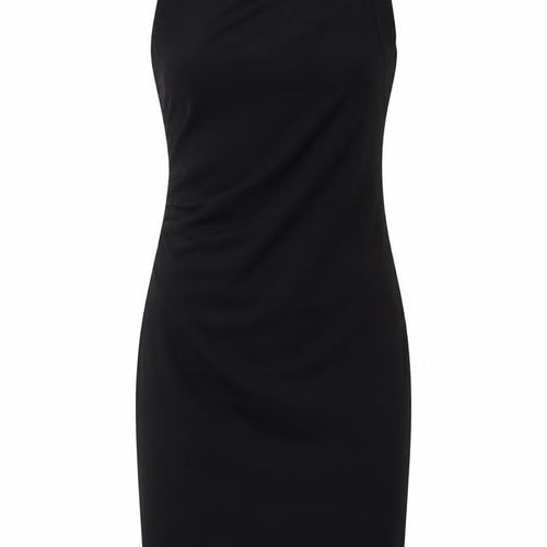 Mango Women Black S Sheath Knee Length Sleeveless Formal Dress