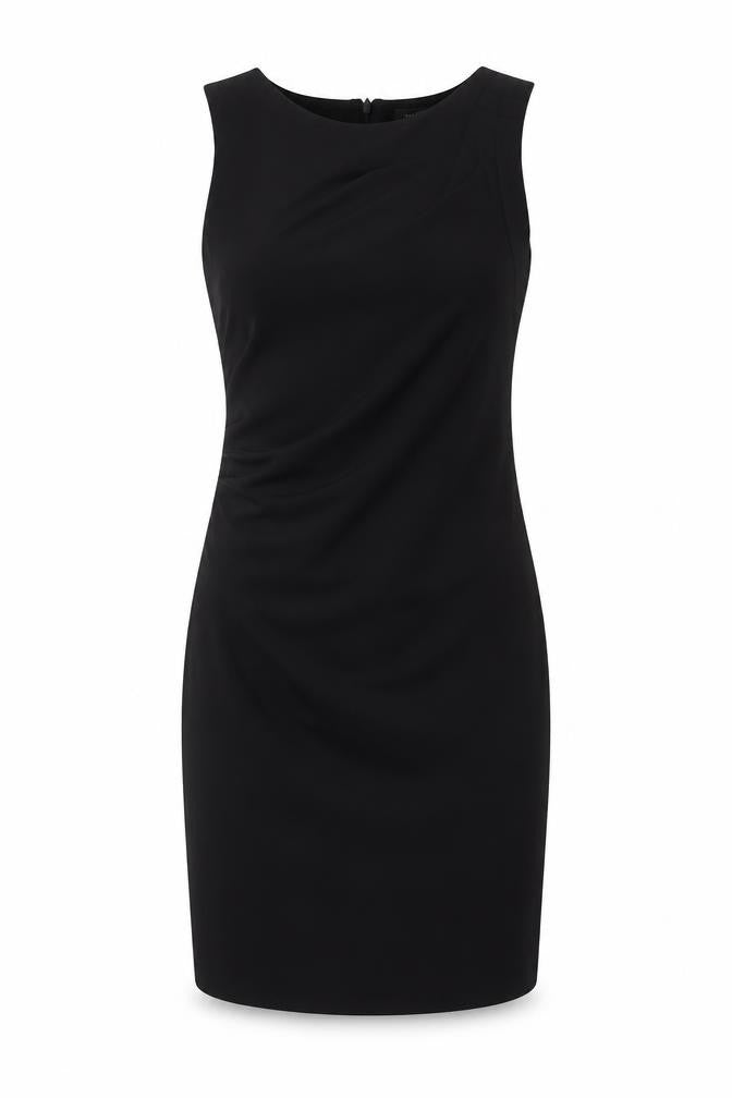 Mango Women Black S Sheath Knee Length Sleeveless Formal Dress