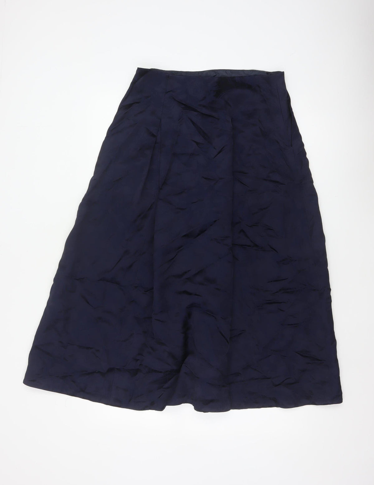 Jaeger Women’s Blue UK 12 A-Line Lined Viscose Midi Skirt