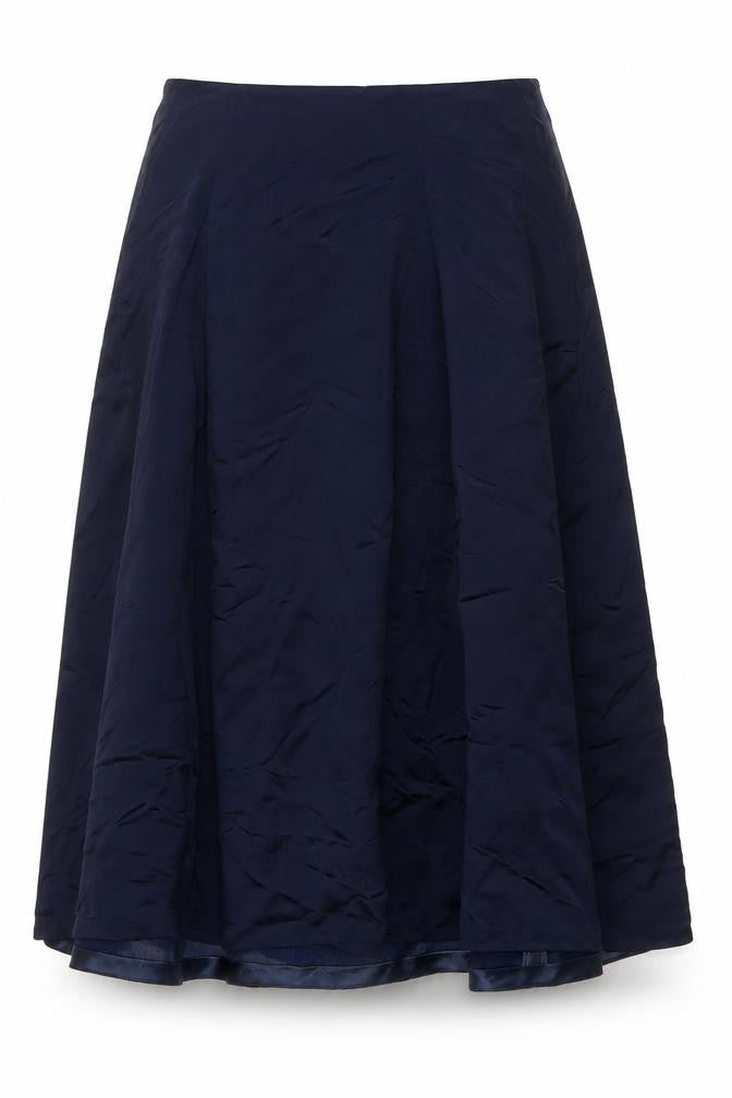 Jaeger Women’s Blue UK 12 A-Line Lined Viscose Midi Skirt