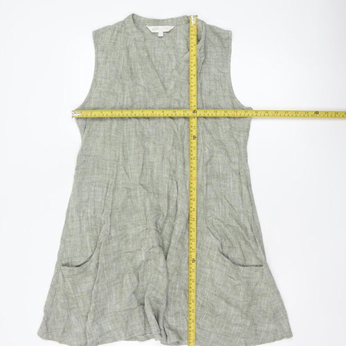 Apricot Women’s Green UK 12 Fit & Flare Sleeveless V-Neck Pocket Dress