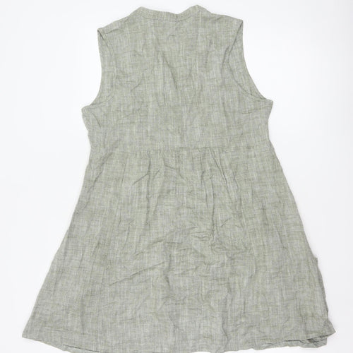 Apricot Women’s Green UK 12 Fit & Flare Sleeveless V-Neck Pocket Dress