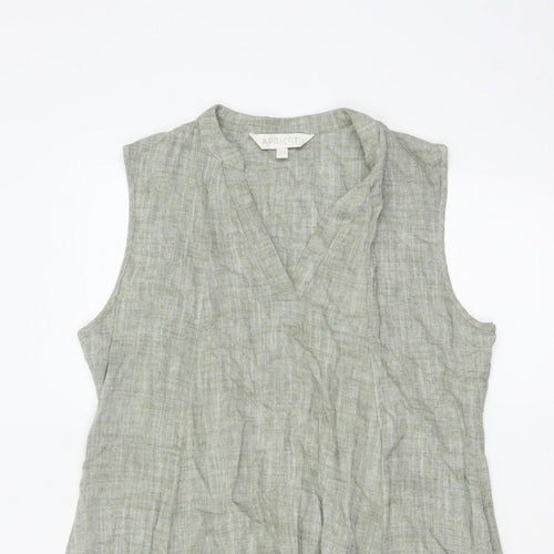 Apricot Women’s Green UK 12 Fit & Flare Sleeveless V-Neck Pocket Dress