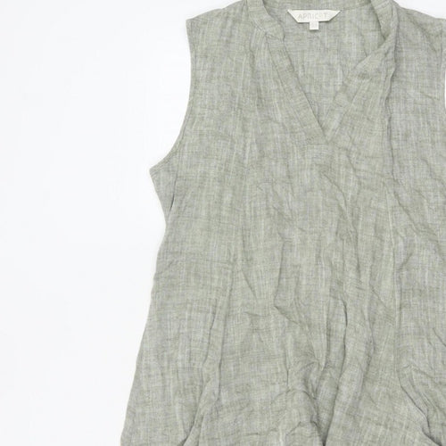 Apricot Women’s Green UK 12 Fit & Flare Sleeveless V-Neck Pocket Dress