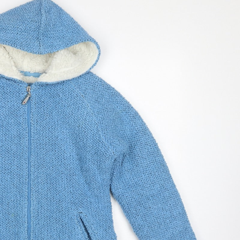 Weird Fish Women Blue M Hooded Fleece Full Zip Jacket