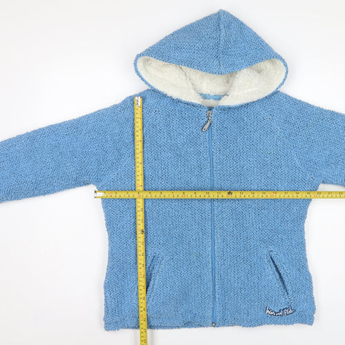 Weird Fish Women Blue M Hooded Fleece Full Zip Jacket
