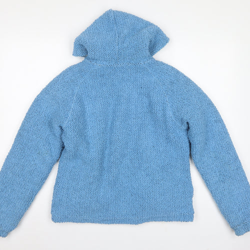 Weird Fish Women Blue M Hooded Fleece Full Zip Jacket