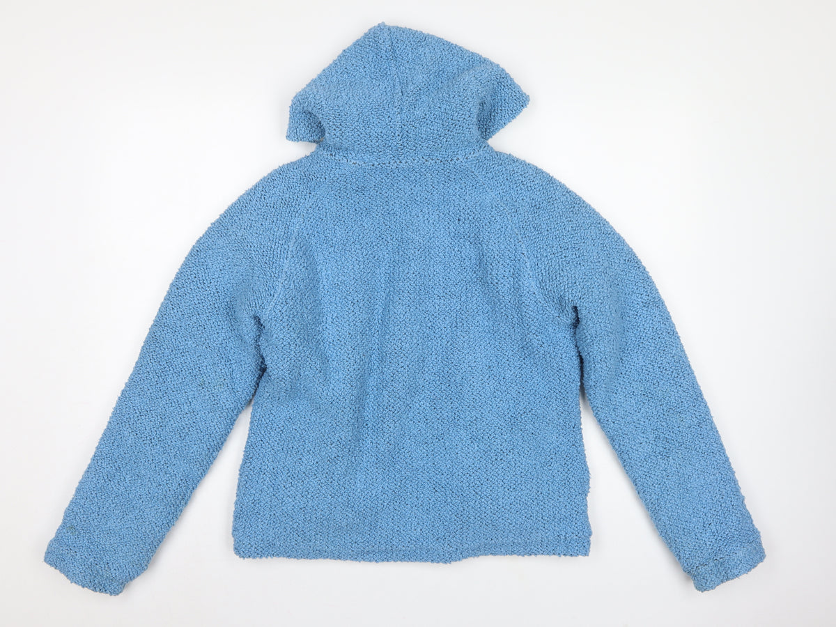 Weird Fish Women Blue M Hooded Fleece Full Zip Jacket