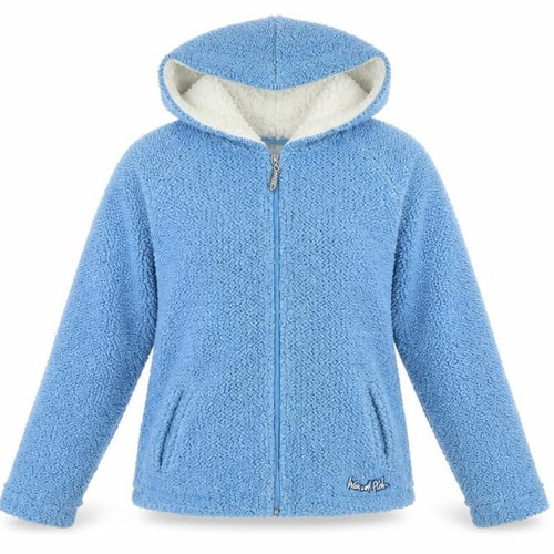 Weird Fish Women Blue M Hooded Fleece Full Zip Jacket