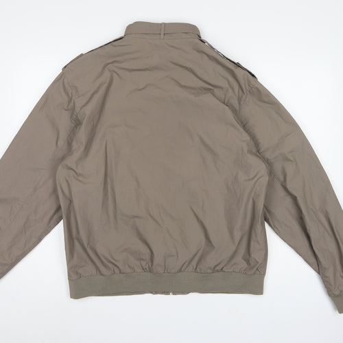 Drone Star Men’s Brown XL Military Bomber Jacket Full Zip