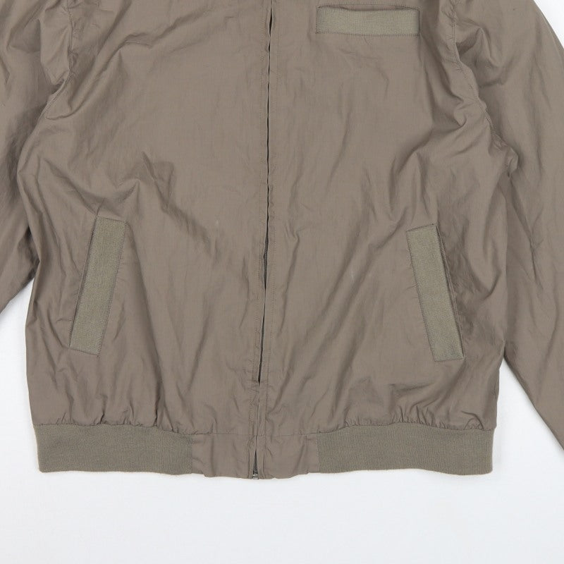 Drone Star Men’s Brown XL Military Bomber Jacket Full Zip