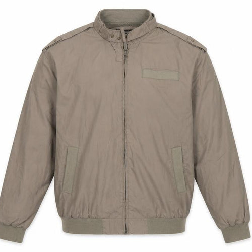 Drone Star Men’s Brown XL Military Bomber Jacket Full Zip