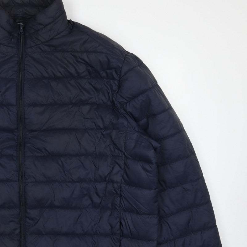 TU Men's Blue 2XL Puffer Jacket Quilted Full Zip Polyamide