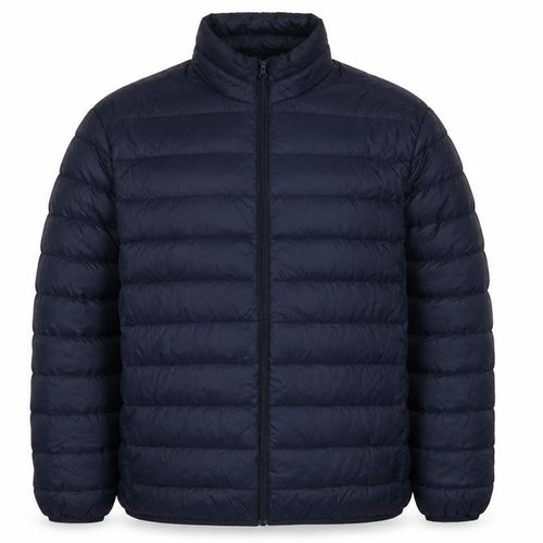TU Men's Blue 2XL Puffer Jacket Quilted Full Zip Polyamide