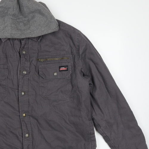Dickies Men's Grey L Basic Hooded Cotton Workwear Jacket Lined