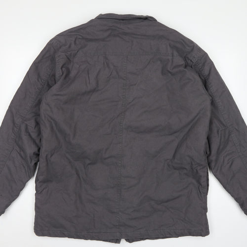 Dickies Men's Grey L Basic Hooded Cotton Workwear Jacket Lined