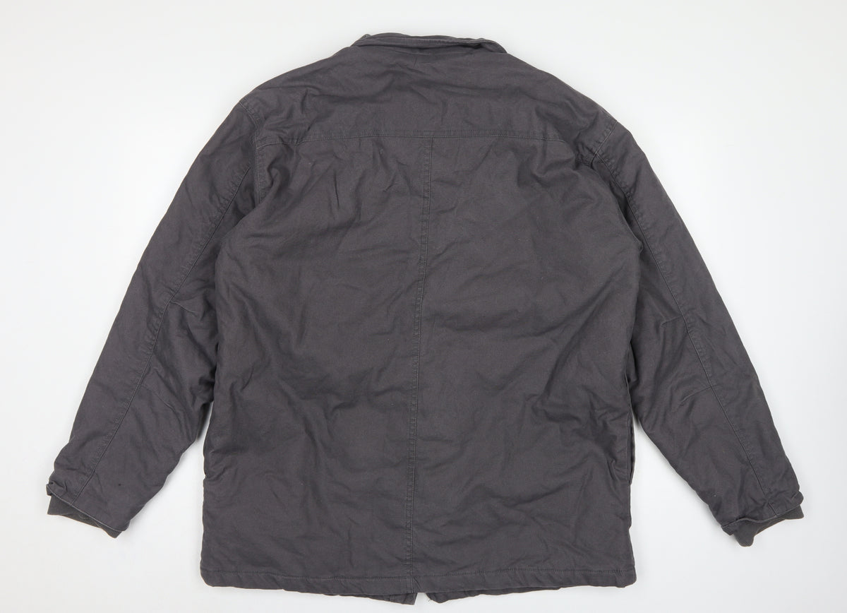 Dickies Men's Grey L Basic Hooded Cotton Workwear Jacket Lined
