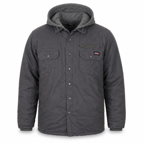 Dickies Men's Grey L Basic Hooded Cotton Workwear Jacket Lined