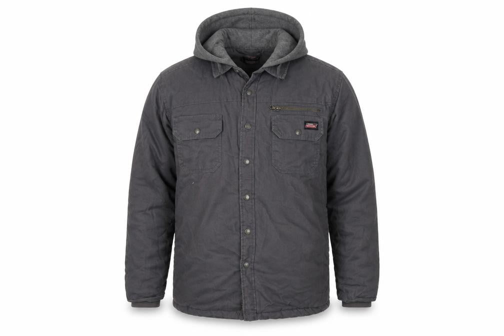 Dickies Men's Grey L Basic Hooded Cotton Workwear Jacket Lined
