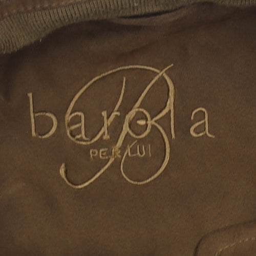 Baxa Peklu Men’s Brown Large Basic Jacket Faux Suede Stand Collar