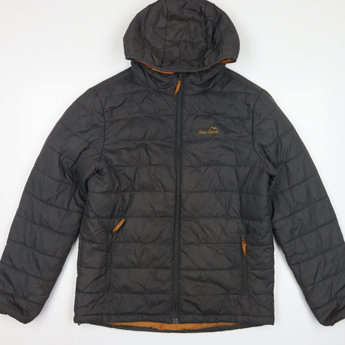 Peter Storm Men Black S Puffer Jacket Hooded Quilted Outdoor