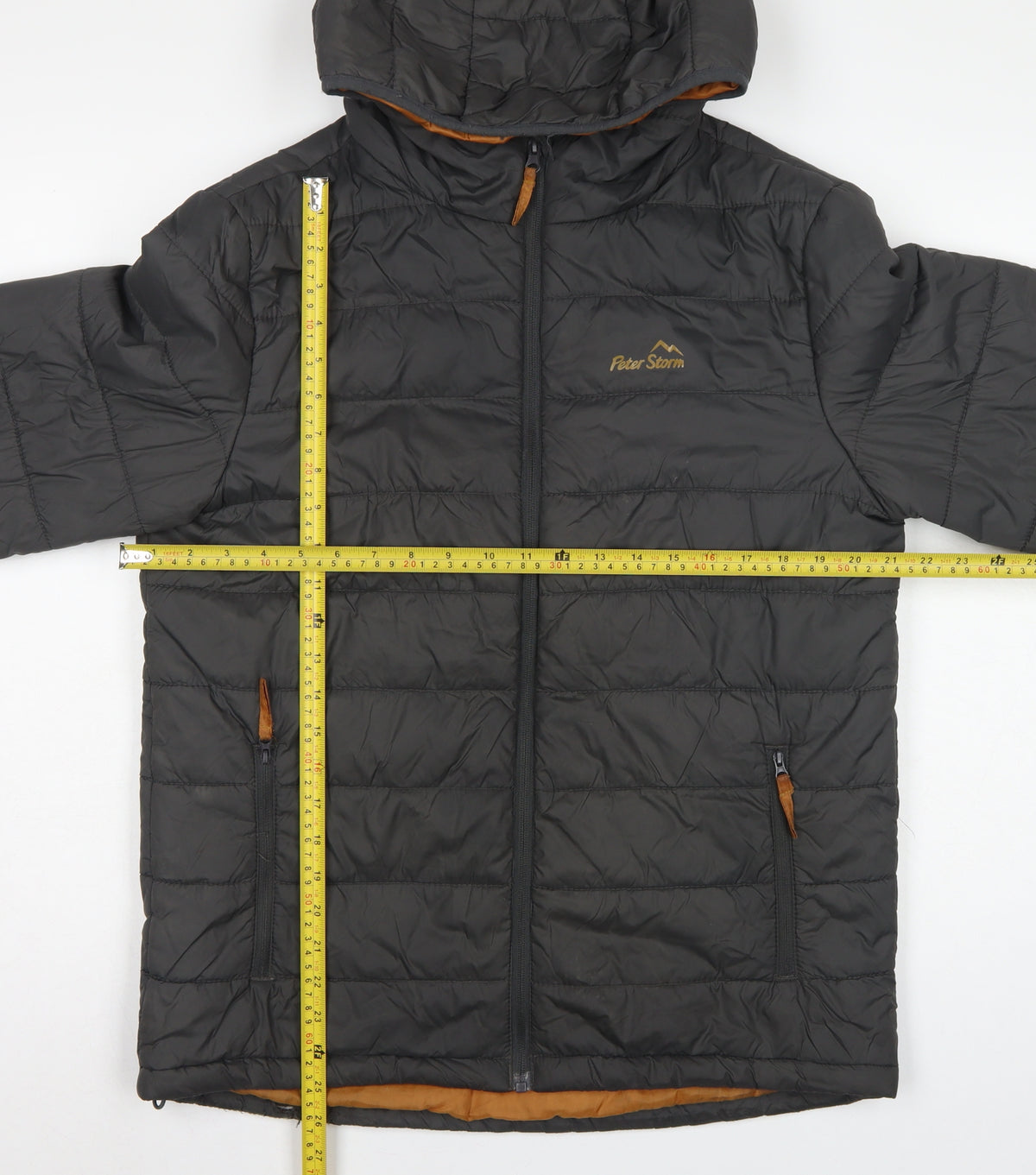 Peter Storm Men Black S Puffer Jacket Hooded Quilted Outdoor