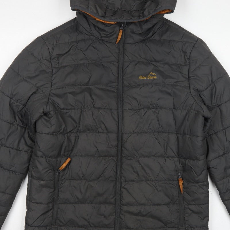 Peter Storm Men Black S Puffer Jacket Hooded Quilted Outdoor