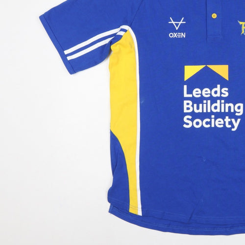 Oxen Men’s Blue XL Leeds Rhinos Rugby Polo Jersey Shirt