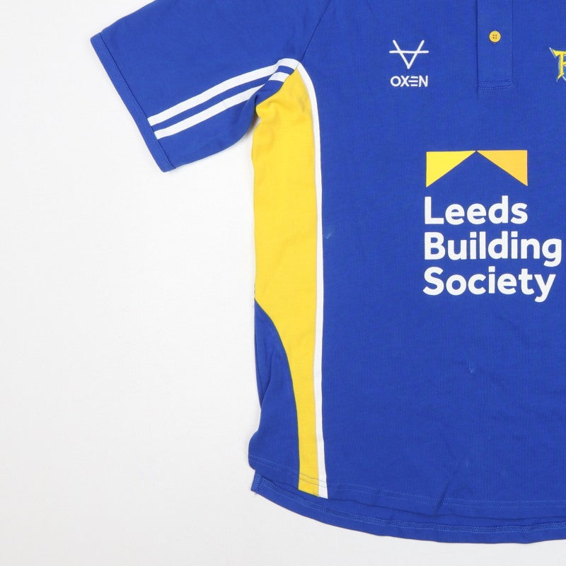 Oxen Men’s Blue XL Leeds Rhinos Rugby Polo Jersey Shirt