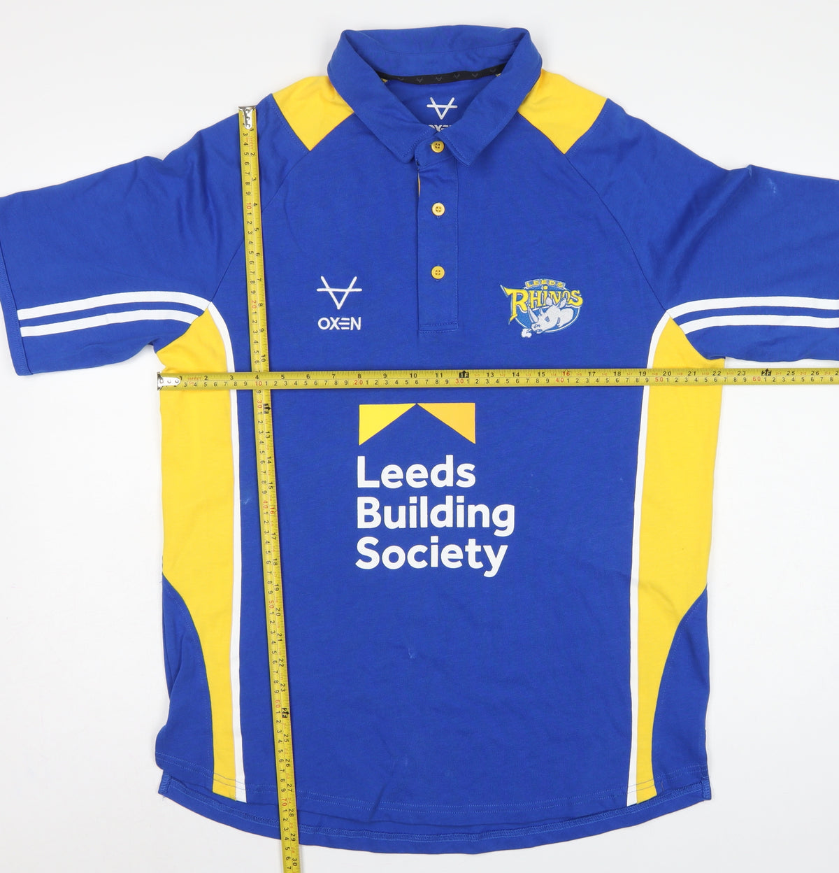Oxen Men’s Blue XL Leeds Rhinos Rugby Polo Jersey Shirt