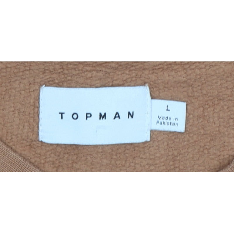 Additional view of Topman Men’s Brown L Crew Neck Pocket Pullover Sweatshirt