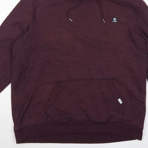 TOG24 Men’s Brown 2XL Pullover Hoodie Logo Pocket Cotton Blend