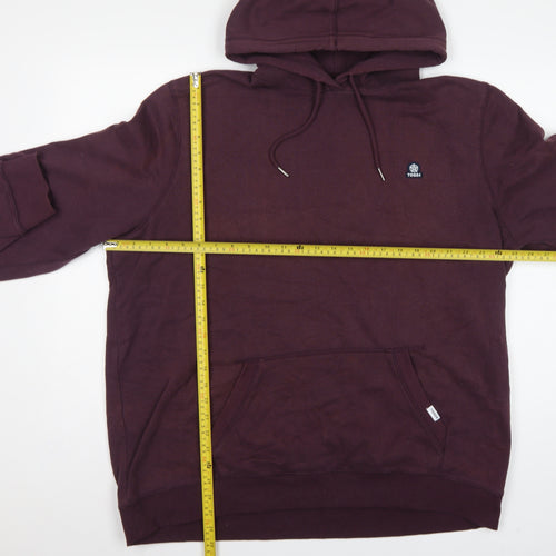 TOG24 Men’s Brown 2XL Pullover Hoodie Logo Pocket Cotton Blend