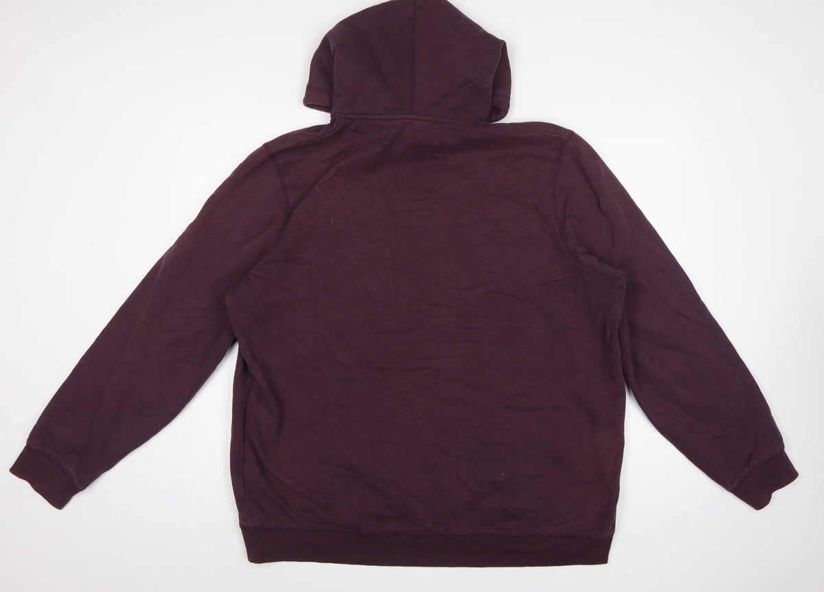 TOG24 Men’s Brown 2XL Pullover Hoodie Logo Pocket Cotton Blend