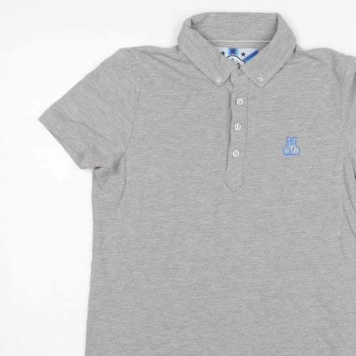 Huddersfield Town Men’s Grey M Football Embroidered Polo Shirt