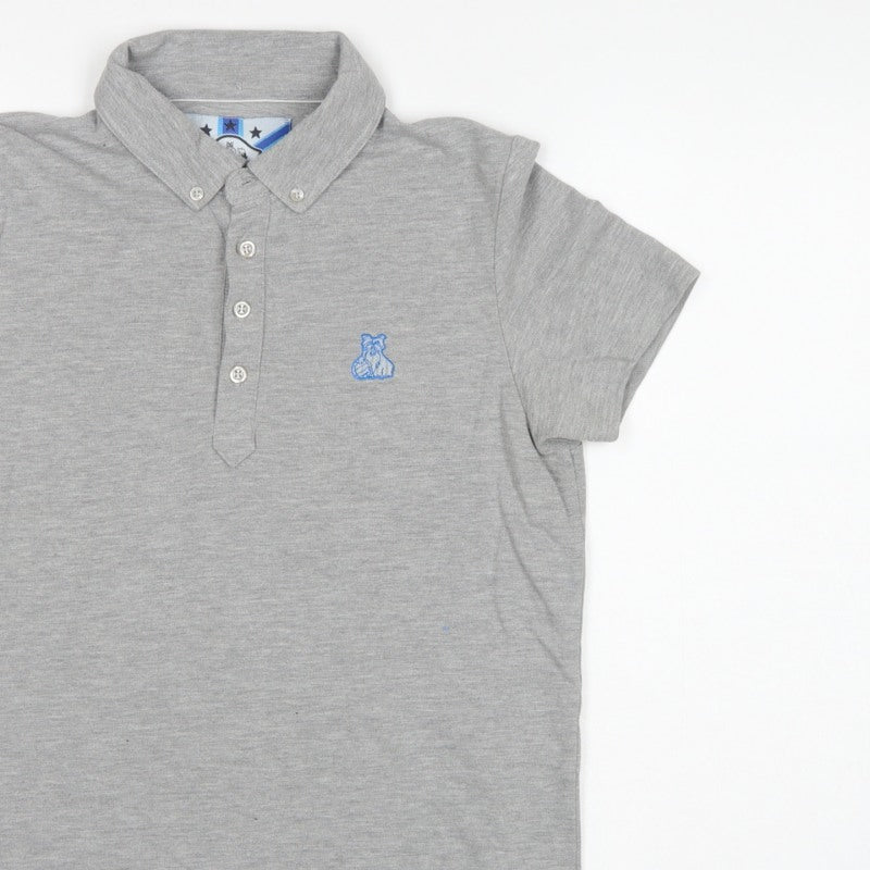 Huddersfield Town Men’s Grey M Football Embroidered Polo Shirt