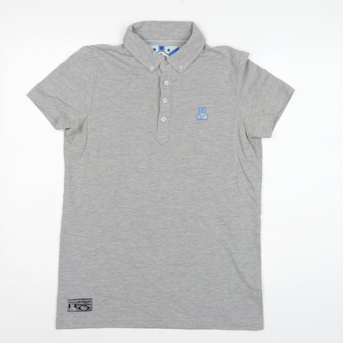 Huddersfield Town Men’s Grey M Football Embroidered Polo Shirt