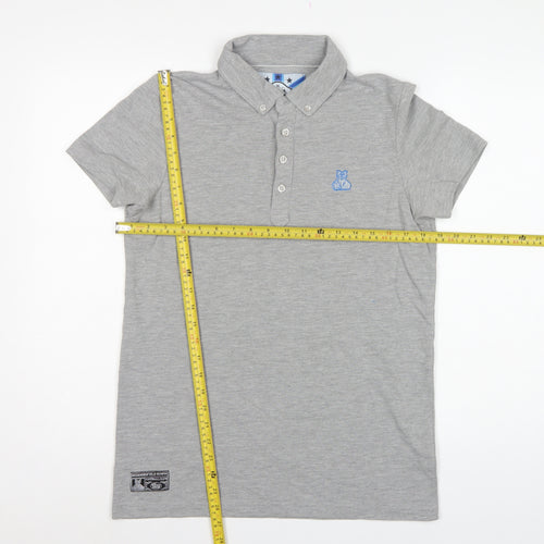 Huddersfield Town Men’s Grey M Football Embroidered Polo Shirt